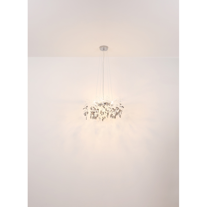 Globo - Pendel 8xG9/8W/230V diameter 61 cm skinnende krom