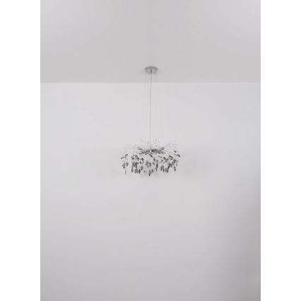 Globo - Pendel 8xG9/8W/230V diameter 61 cm skinnende krom