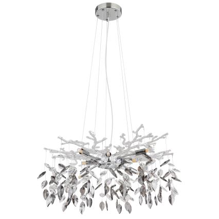 Globo - Pendel 8xG9/8W/230V diameter 61 cm skinnende krom