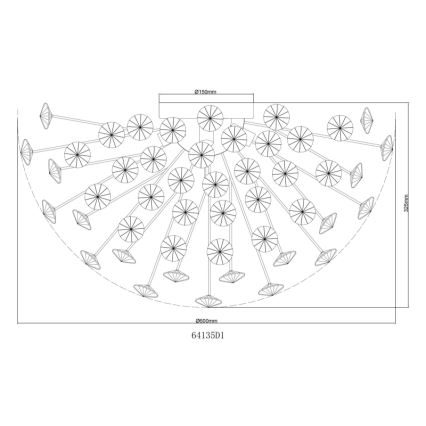 Globo - LED-loftlampe 6xG9/3,5W/230V guld