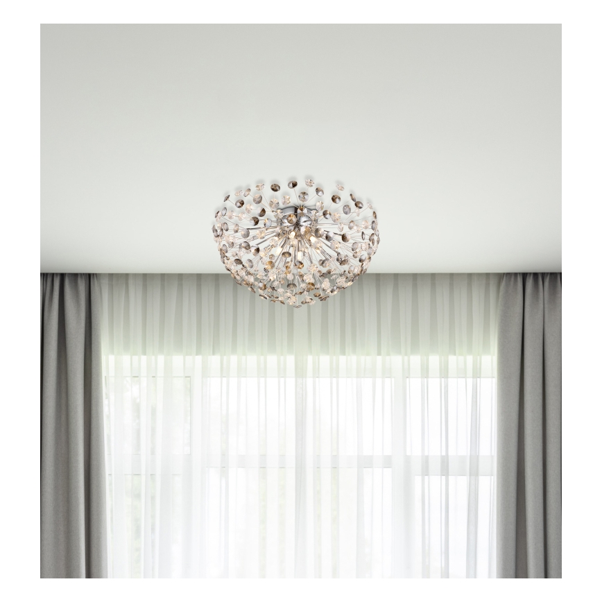 Globo - LED loftlampe 6xG9/3,5W/230V diameter 60 cm skinnende krom