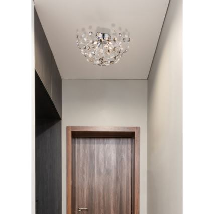 Globo - LED loftlampe 4xG9/3,5W/230V diameter 45 cm skinnende krom