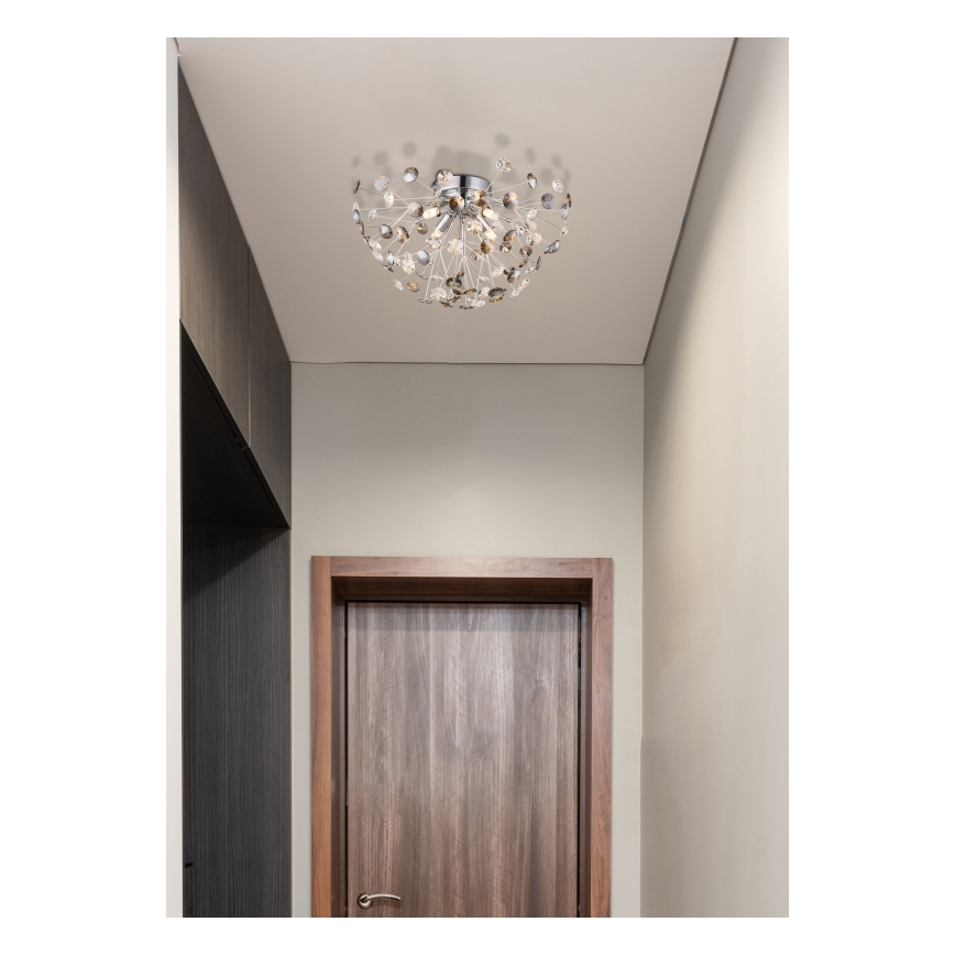 Globo - LED loftlampe 4xG9/3,5W/230V diameter 45 cm skinnende krom
