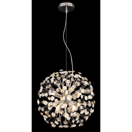 Globo - LED-lysekrone på wire 8xG9/3,5W/230V poleret krom