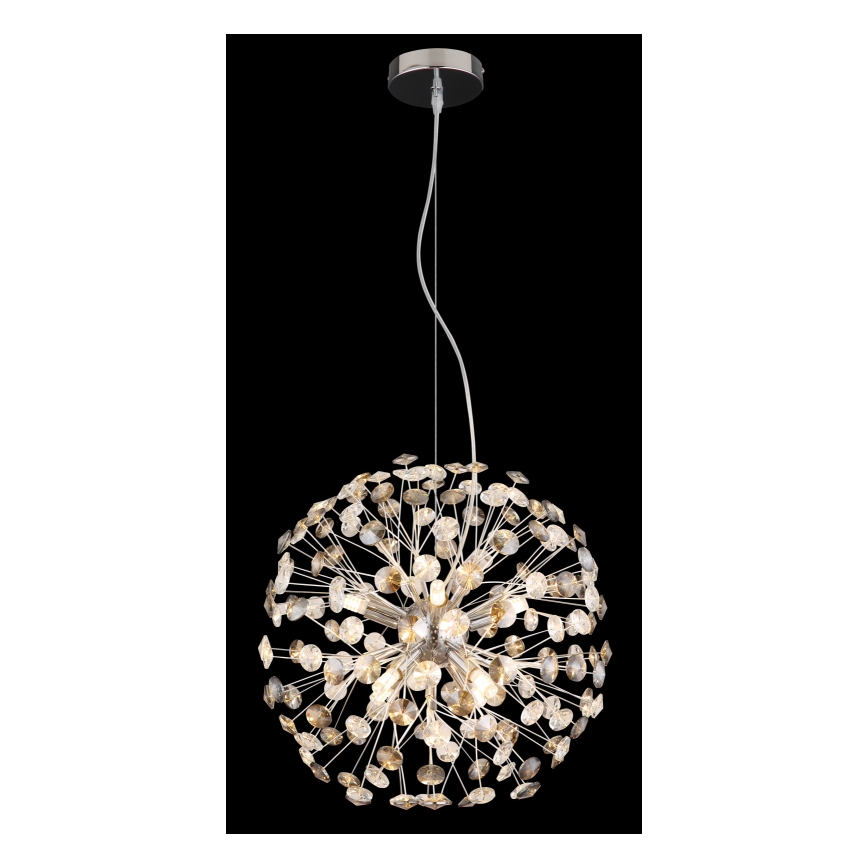Globo - LED-lysekrone på wire 8xG9/3,5W/230V poleret krom