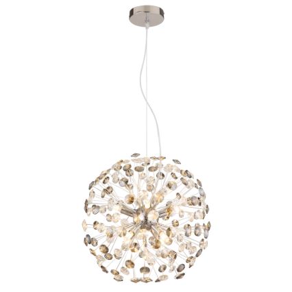 Globo - LED-lysekrone på wire 8xG9/3,5W/230V poleret krom