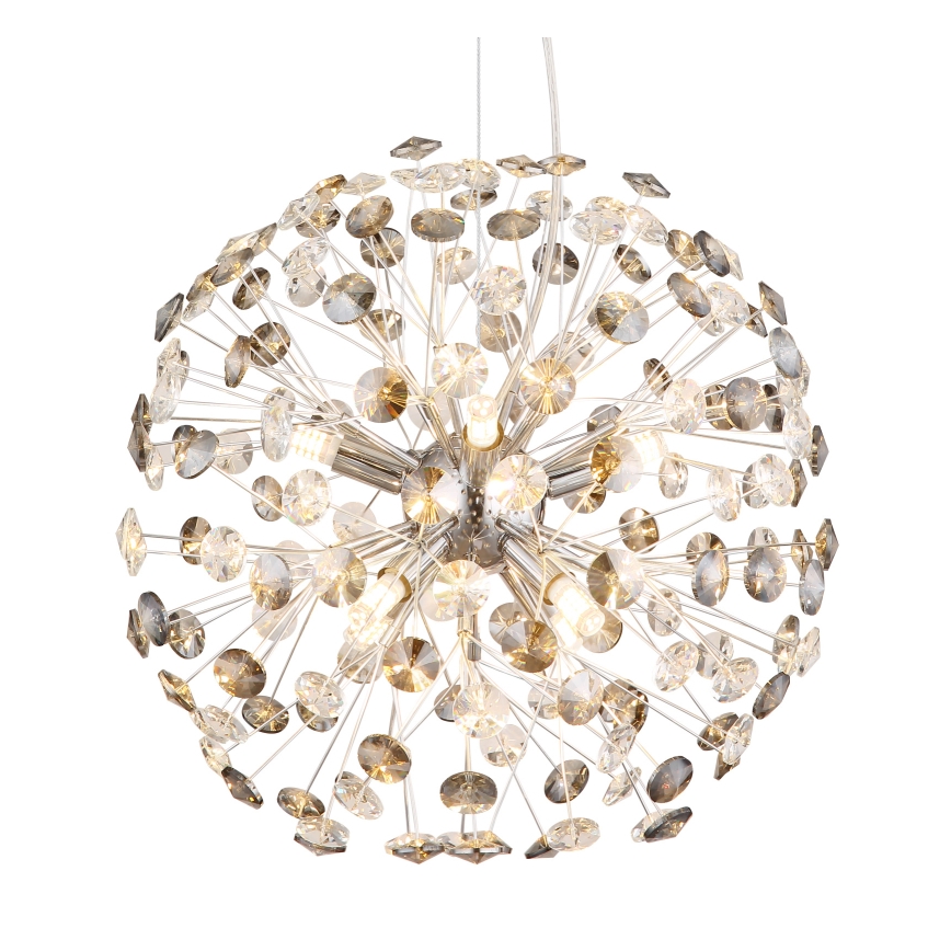 Globo - LED-lysekrone på wire 8xG9/3,5W/230V poleret krom
