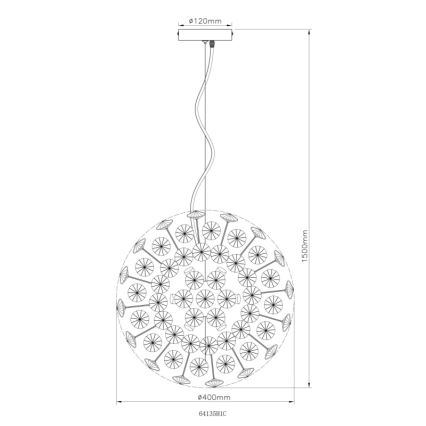 Globo - LED-lysekrone på wire 8xG9/3,5W/230V poleret krom