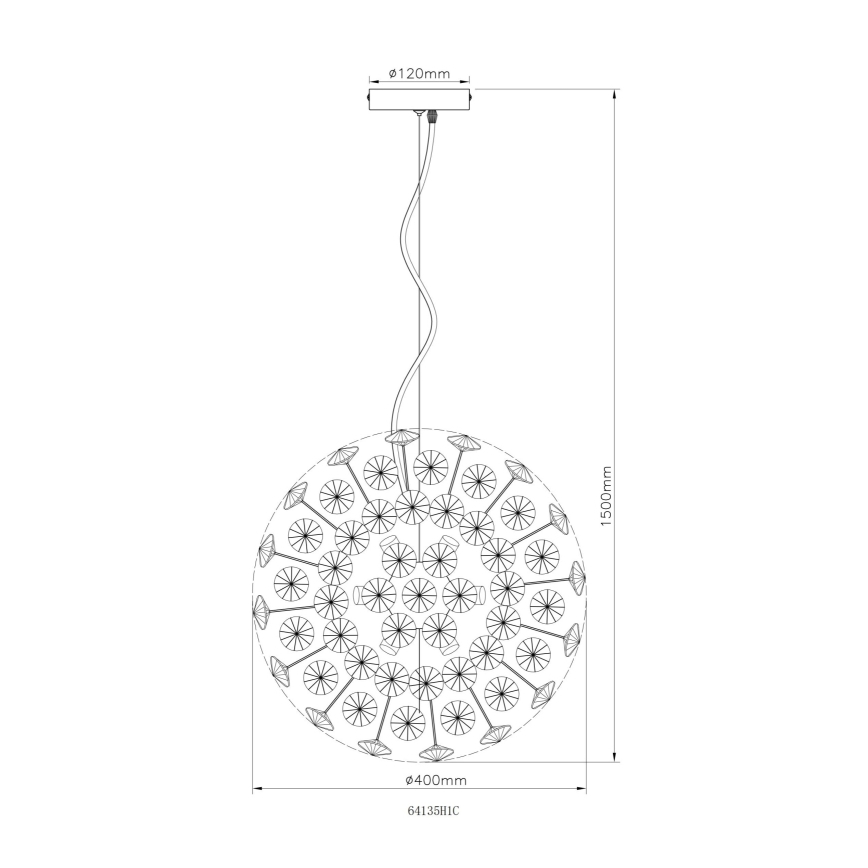 Globo - LED-lysekrone på wire 8xG9/3,5W/230V poleret krom