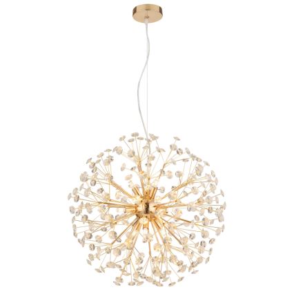 Globo - LED lysekrone på wire 9xG9/3,5W/230V guld