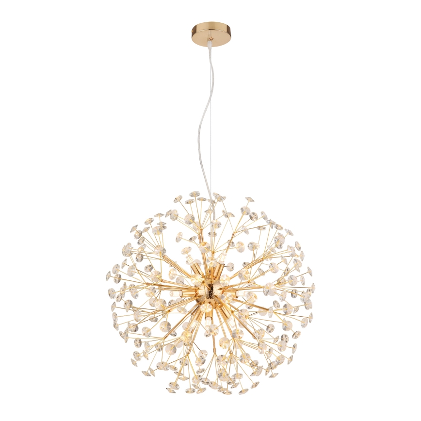 Globo - LED lysekrone på wire 9xG9/3,5W/230V guld