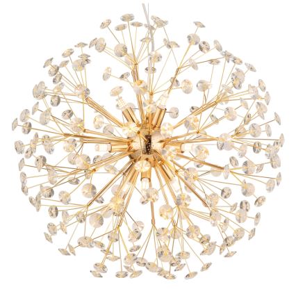 Globo - LED lysekrone på wire 9xG9/3,5W/230V guld