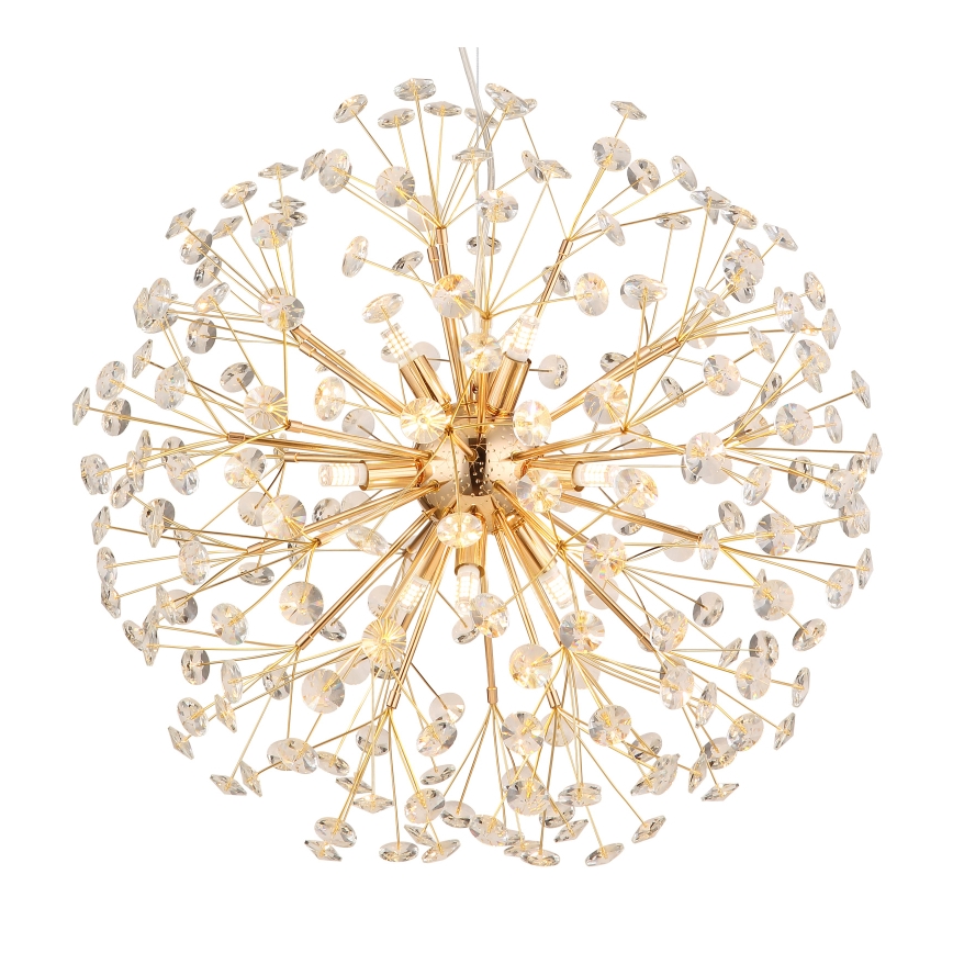 Globo - LED lysekrone på wire 9xG9/3,5W/230V guld
