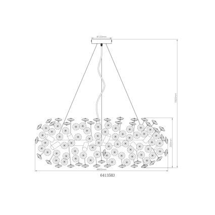Globo - LED pendel i krystal 20xG9/3,5W/230V