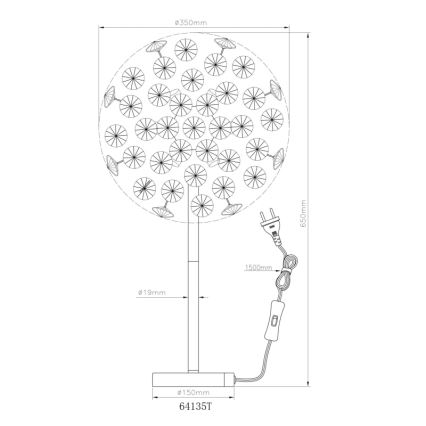 Globo - LED bordlampe 8xG9/3,5W/230V guldfarvet