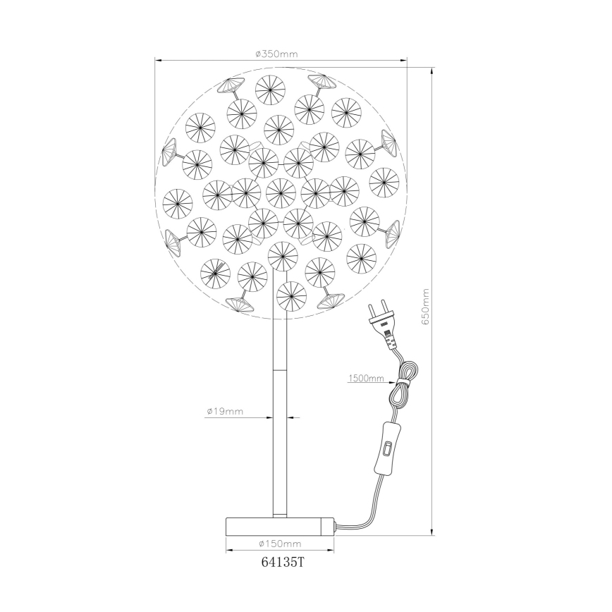 Globo - LED bordlampe 8xG9/3,5W/230V guldfarvet