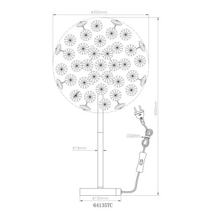 Globo - LED bordlampe 8xG9/3,5W/230V skinnende krom