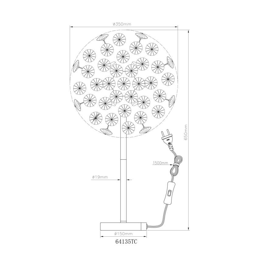 Globo - LED bordlampe 8xG9/3,5W/230V skinnende krom