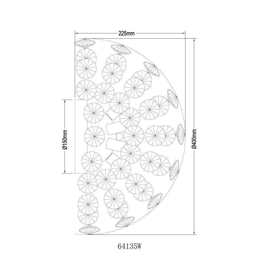 Globo - LED væglampe 6xG9/3,5W/230V guldfarvet