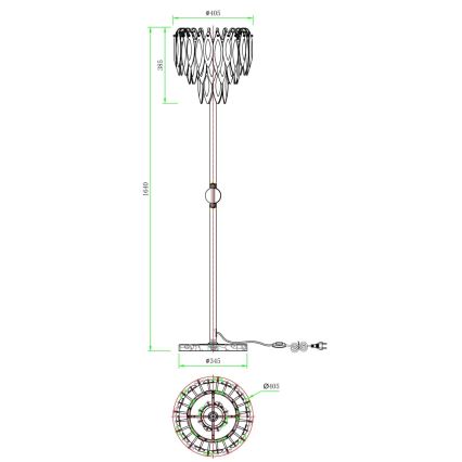 Globo - Gulvlampe 4xE14/40W/230V