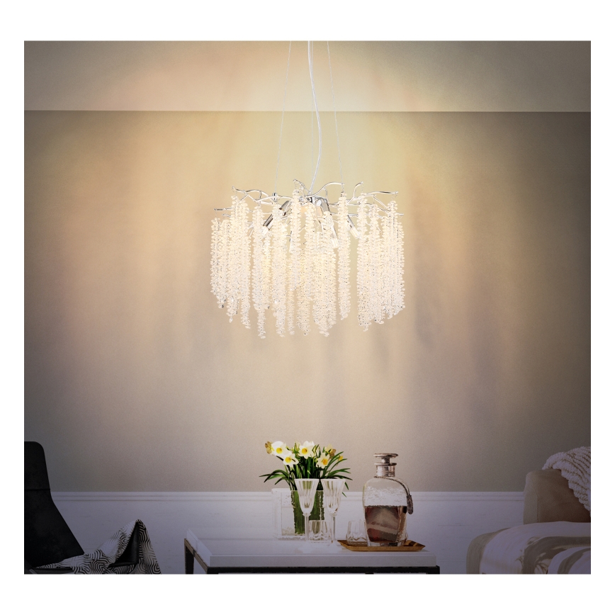 Globo - LED-lysekrone på wire 6xG9/8W/230V