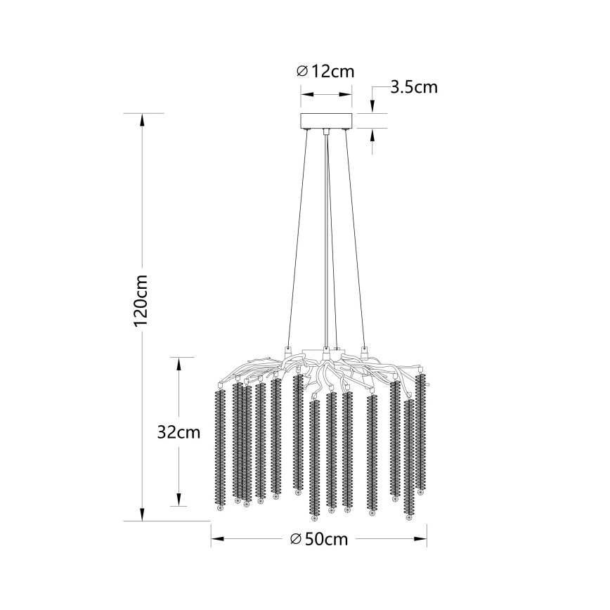 Globo - LED-lysekrone på wire 6xG9/8W/230V