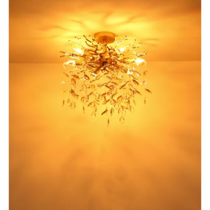 Globo - Loftlampe på stang 6xE14/40W/230V guld