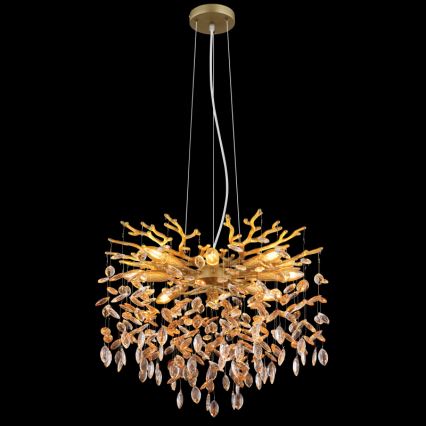 Globo - Lysekrone på kabel 8xE14/40W/230V guld