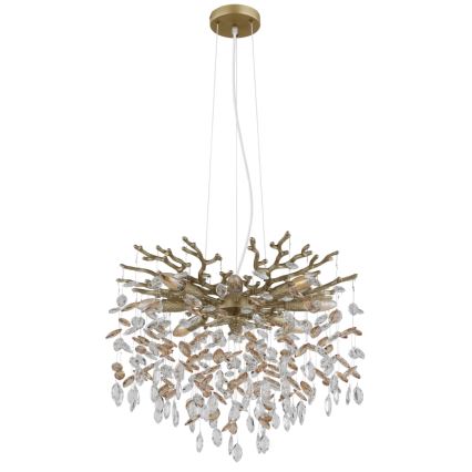 Globo - Lysekrone på kabel 8xE14/40W/230V guld