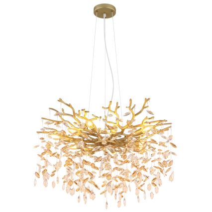 Globo - Pendel med kabel 10xE14/40W/230V guld