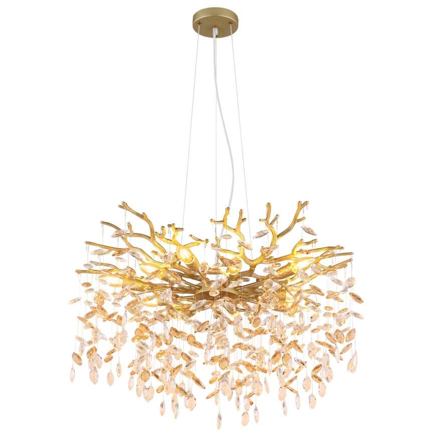 Globo - Pendel med kabel 10xE14/40W/230V guld