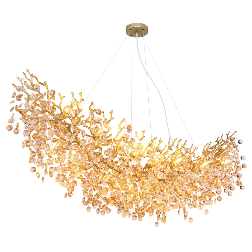 Globo - Lysekrone på wire 16xE14/40W/230V guld