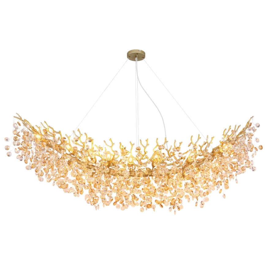 Globo - Lysekrone på wire 16xE14/40W/230V guld