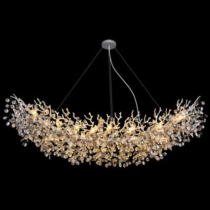 Globo - Lysekrone med wire, 16xE14/40W/230V, sølv
