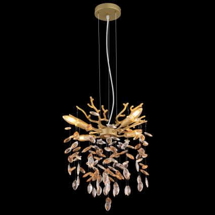 Globo - Pendel med kabel 4xE14/40W/230V guld