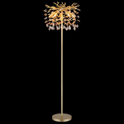 Globo - Gulvlampe 5xE14/40W/230V guldfarvet