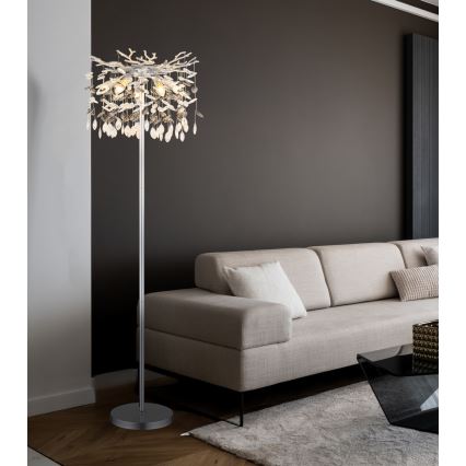 Globo - Gulvlampe 5xE14/40W/230V sølv