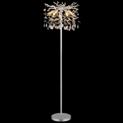 Globo - Gulvlampe 5xE14/40W/230V sølv
