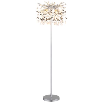 Globo - Gulvlampe 5xE14/40W/230V sølv