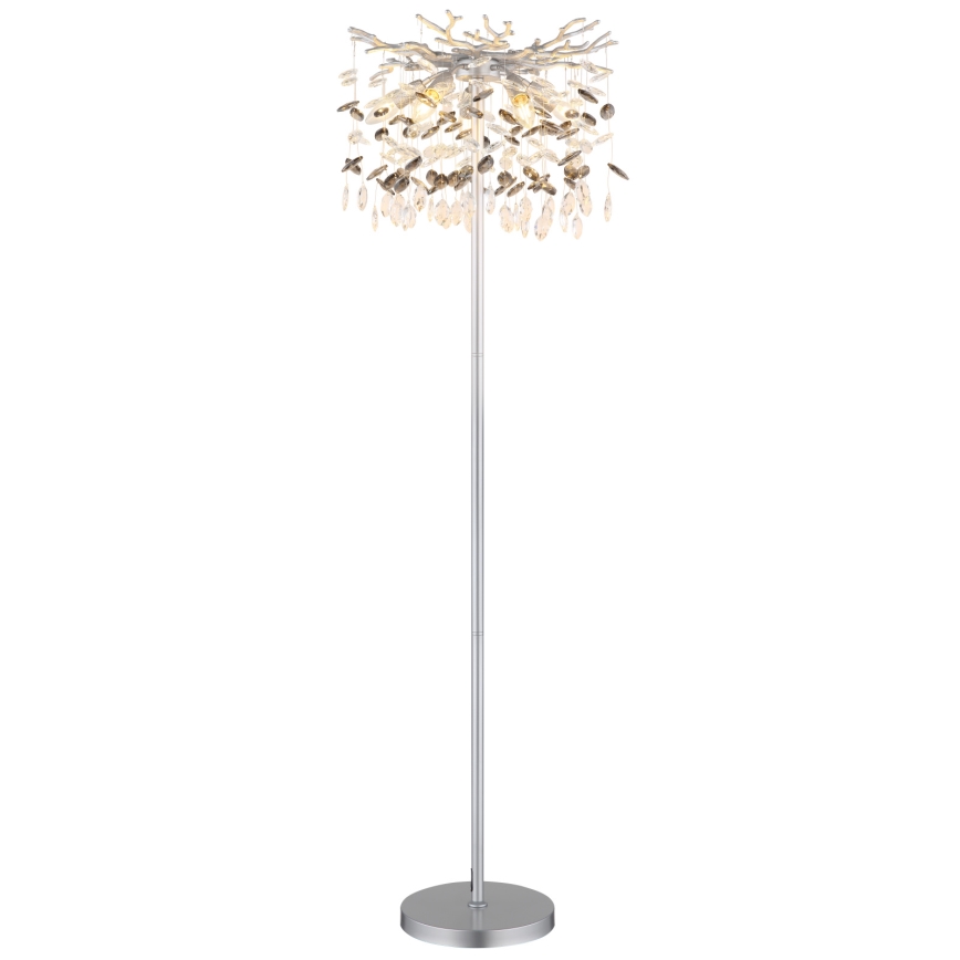 Globo - Gulvlampe 5xE14/40W/230V sølv