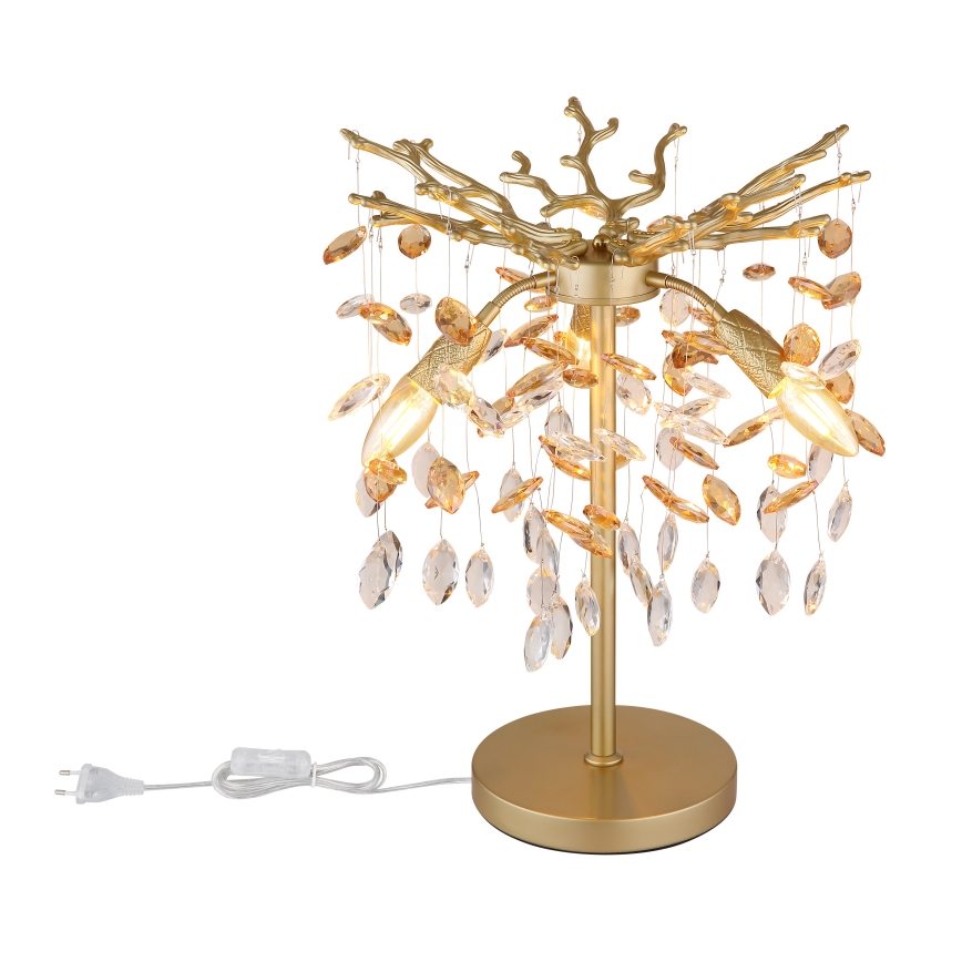 Globo - Bordlampe 3xE14/40W/230V guldfarvet