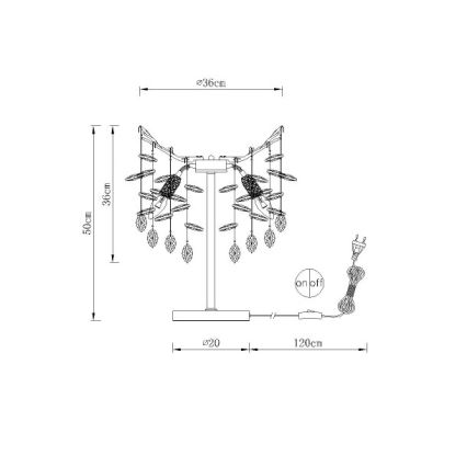 Globo - Bordlampe 3xE14/40W/230V guldfarvet