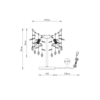 Globo - Bordlampe 3xE14/40W/230V sølv