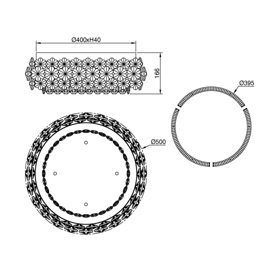 Globo - LED-loftlampe LED/40W/230V 4000K Ø 50 cm