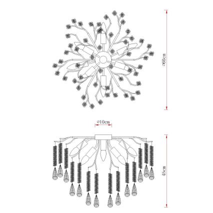 Globo - Loftlampe 8xE14/40W/230V