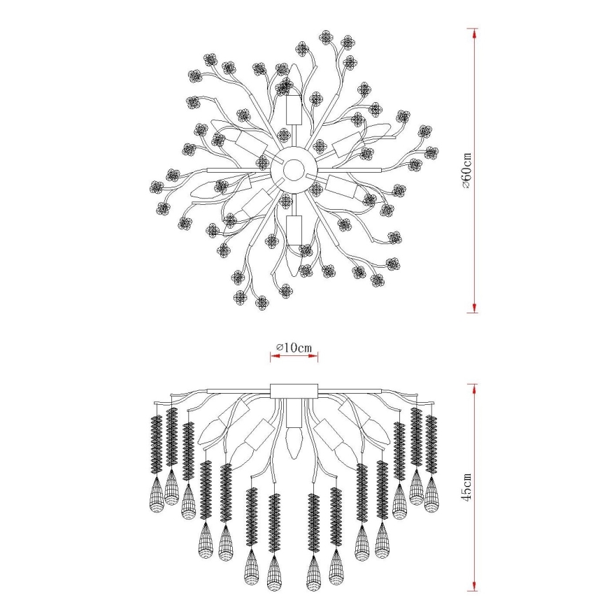Globo - Loftlampe 8xE14/40W/230V