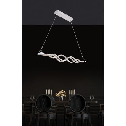 Globo - LED dæmpbar pendel på wire LED/30W/230V + fjernbetjening