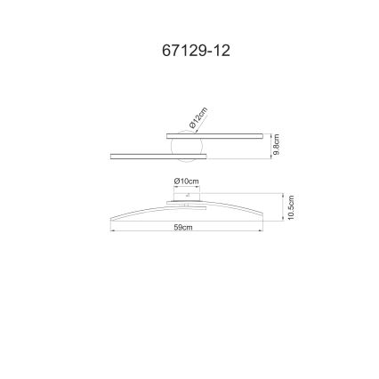 Globo - LED loftlampe 2xLED/6W/230V