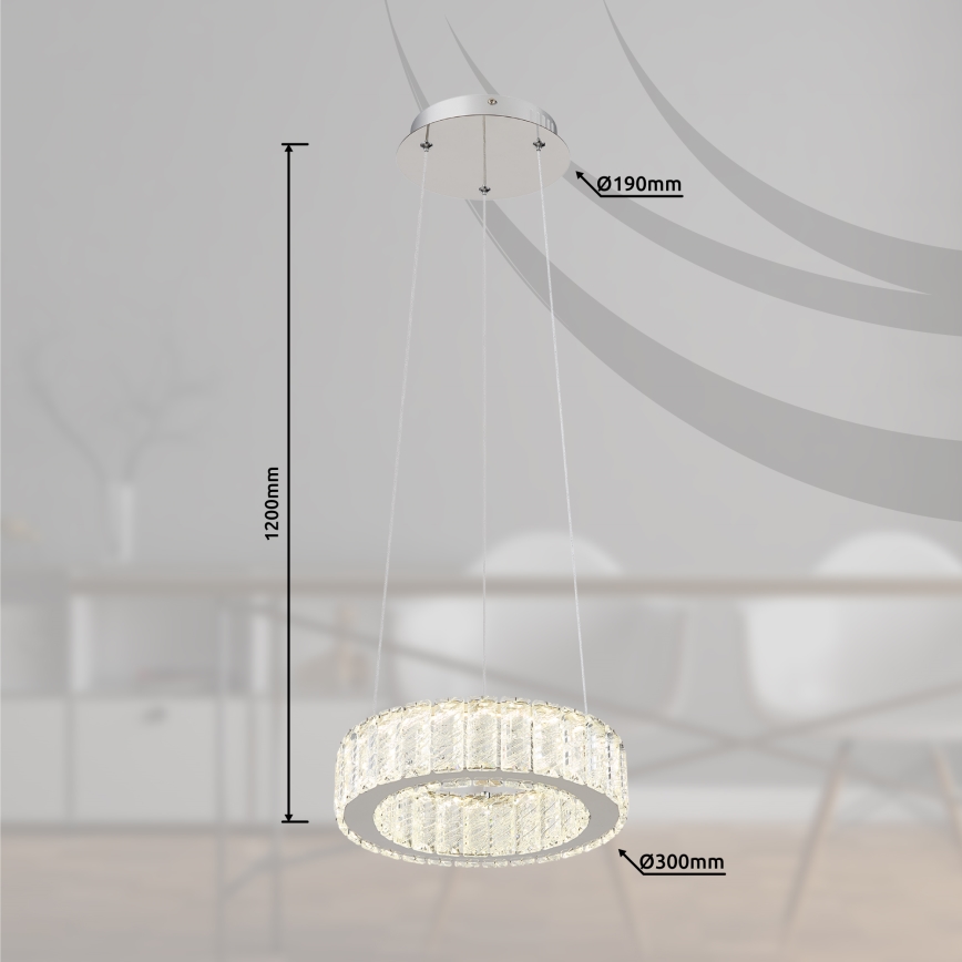 Globo - LED pendel dæmpbar LED/30W/230V 2700-6000K diameter 30 cm + fjernbetjening