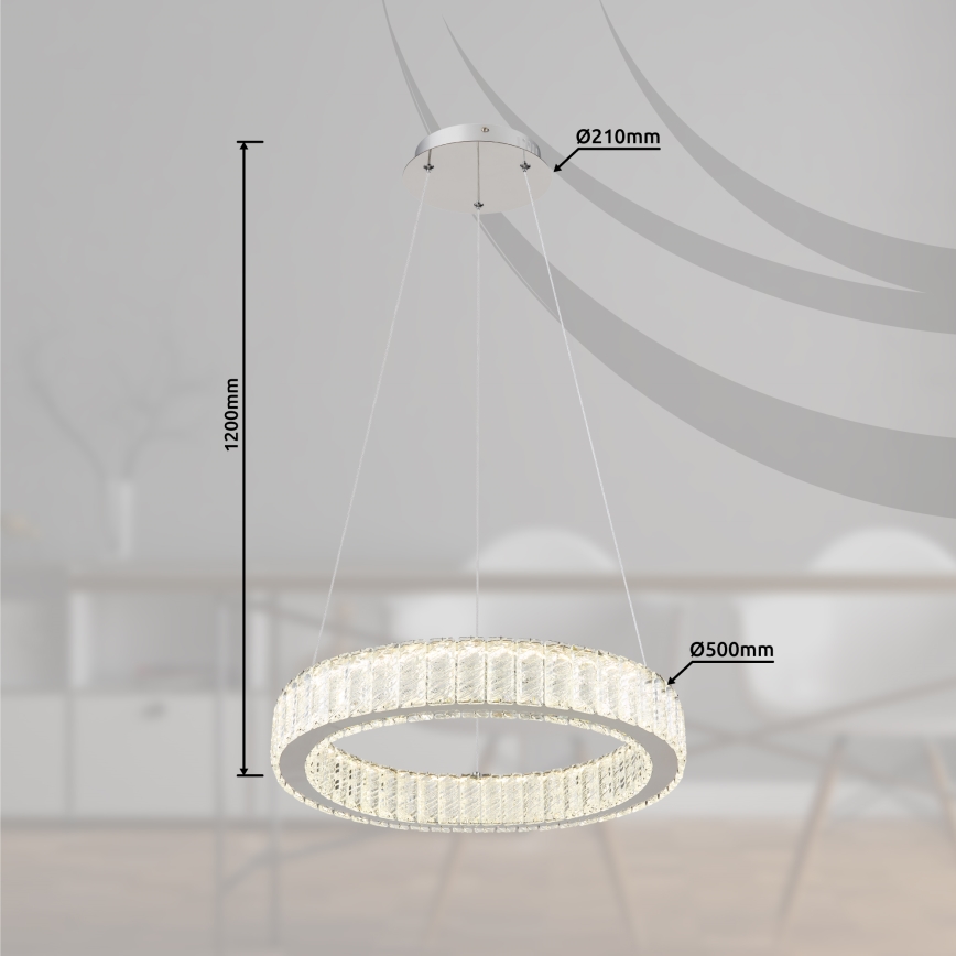 Globo - LED dæmpbar loftlampe på kabel LED/50W/230V 2700-6000K Ø 50 cm + fjernbetjening